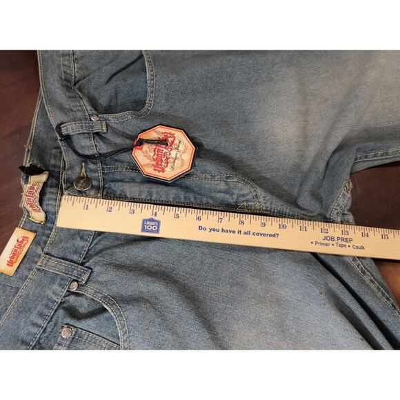 Urban Label Jeans mens 38x32 high rise Y2K Hip Hop Skater Green(Flaw Read Desc) - Picture 10 of 13